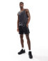 ASOS DESIGN heavyweight vest with square neck in charcoal