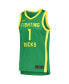 Фото #3 товара Men's #1 Green Oregon Ducks Replica Basketball Jersey