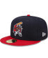 Фото #1 товара Men's Navy, Red New Hampshire Fisher Cats Marvel x Minor League 59FIFTY Fitted Hat