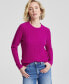 ფოტო #1 პროდუქტის Women's 100% Cashmere Cable-Knit Crewneck Sweater, Created for Macy's