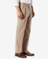 Men's Easy Classic Pleated Fit Khaki Stretch Pants