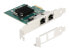 Delock PCI Express x1 Card to 2 x RJ45 Gigabit LAN BCM - PCIe - RJ-45 - Female - PCIe 2.0 - Grey - PC