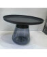 Smoke Glass Base With Black Painting Top Coffee Table, Living Room Center Table