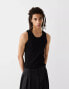 Фото #1 товара Bershka Collection knitted vest in black