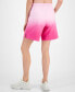 Women's Ombré Drawstring Relaxed Shorts, Created for Macy's Розовый, XS - фото #2