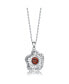 Sterling Silver White Gold Plated Cubic Zirconia Heart of Fire Pendant