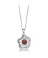 ფოტო #2 პროდუქტის Sterling Silver White Gold Plated Cubic Zirconia Heart of Fire Pendant