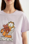 Fall in Love Garfield Regular Fit Kısa Kollu Şortlu Pijama Takımı C7953AX24HS