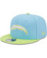 Фото #1 товара Men's Light Blue, Neon Green Los Angeles Chargers Two-Tone Color Pack 9FIFTY Snapback Hat