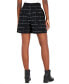 Фото #2 товара Women's Windowpane Tweed High Rise Straight Shorts
