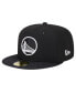 Фото #3 товара Men's Black Golden State Warriors Active Satin Visor 59FIFTY Fitted Hat