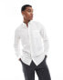 French Connection long sleeve linen shirt in white weiß, L - фото #1