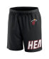 Фото #3 товара Men's Black Miami Heat Free Throw Mesh Shorts