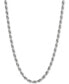 ფოტო #1 პროდუქტის Rope Link 24" Chain Necklace in Sterling Silver