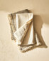 Hemstitched cotton napkins (pack of 2)