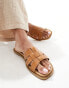 Schuh Tierney flat sandals in tan leather Бежевый, 38 - фото #1