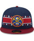 Фото #3 товара Men's Navy Denver Nuggets Banded Stars 9FIFTY Snapback Hat