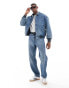 Фото #1 товара Levi's Rowan varsity denim jacket in mid blue