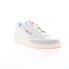 Reebok Club C 85 Prince Mens White Leather Lace Up Lifestyle Sneakers Shoes
