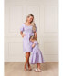 Фото #3 товара Women's' Bubble Sleeve Smocked Bodice Dress