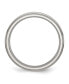 Фото #3 товара Stainless Steel Polished 5mm Ridged Edge Band Ring