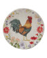 Фото #4 товара Floral Rooster Set of 4 Salad Plate 9"