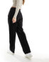 ASOS DESIGN tailored barrel leg trouser in black