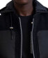 ფოტო #4 პროდუქტის Men's Mixed-Media Hooded Bomber Jacket