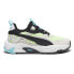 Фото #1 товара Puma RsTrck New Horizon Lace Up Mens Black, Green, Off White Sneakers Casual Sh