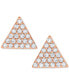 ფოტო #6 პროდუქტის Diamond Pavé Triangle Stud Earrings (1/10 ct. t.w.) in 10k White, Yellow or Rose Gold