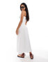 Фото #4 товара Mango pleat front co-ord skirt in white