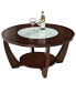 Фото #2 товара Steve Silver Rafael 39.5" Round Merlot Wood Cocktail Table with Casters