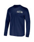 Фото #3 товара Men's NFL x Darius Rucker Collection by College Navy Seattle Seahawks Team Long Sleeve T-shirt