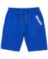 Фото #1 товара Men's Brady Blue Wordmark Fleece Shorts