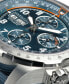 Men's Swiss Automatic Chronograph Khaki Aviation X-Wind Blue Textile Strap Watch 45mm