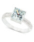 ფოტო #2 პროდუქტის Silver Plated Cubic Zirconia Ring, Created for Macy's