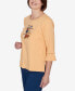 ფოტო #5 პროდუქტის Petite Classics Scarecrow Detailed Bell Sleeves Top