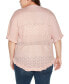 Фото #2 товара Black Label Plus Size Ruffled Shirttail Hem Cardigan Sweater