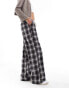 Фото #2 товара Stradivarius elasticated waist trouser in grey check