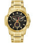Фото #1 товара Часы и аксессуары Caravelle мужские хронограф золотистый Stainless Steel Bracelet Watch 44mm