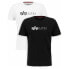 ფოტო #1 პროდუქტის ALPHA INDUSTRIES Alpha Label short sleeve T-shirt 2 units