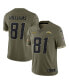 Фото #4 товара Men's Mike Williams Olive Los Angeles Chargers 2022 Salute To Service Limited Jersey