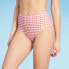 Фото #3 товара Women's Gingham Medium Coverage High Waist Bikini Bottom - Kona So™ Bright Large