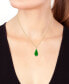 ფოტო #1 პროდუქტის EFFY® Dyed Jade Fancy-Cut Briolette 18" Pendant Necklace in 14k Gold