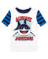 ფოტო #3 პროდუქტის Big Boys Always Jawsome Youth Blue & Black Striped Short Sleeve Shirt & Sleep Pants Set