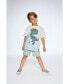 ფოტო #3 პროდუქტის Boy Drop Shoulder T-Shirt Off White - Child