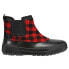 Easy Spirit Icicles Plaid Pull On Chelsea Round Toe Booties Womens Black Casual