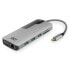Фото #1 товара ACT AC7043 USB-C to HDMI or VGA multiport adapter with ethernet - USB hub - card reader - audio - PD pass through - Wired - USB 3.2 Gen 1 (3.1 Gen 1) Type-C - 10,100,1000 Mbit/s - Grey - MicroSD (TransFlash) - SD - 5 Gbit/s