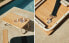 Folding wooden beach tray