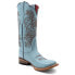 Фото #4 товара Ferrini Ella Embroidery Square Toe Cowboy Womens Blue Casual Boots 8109325
